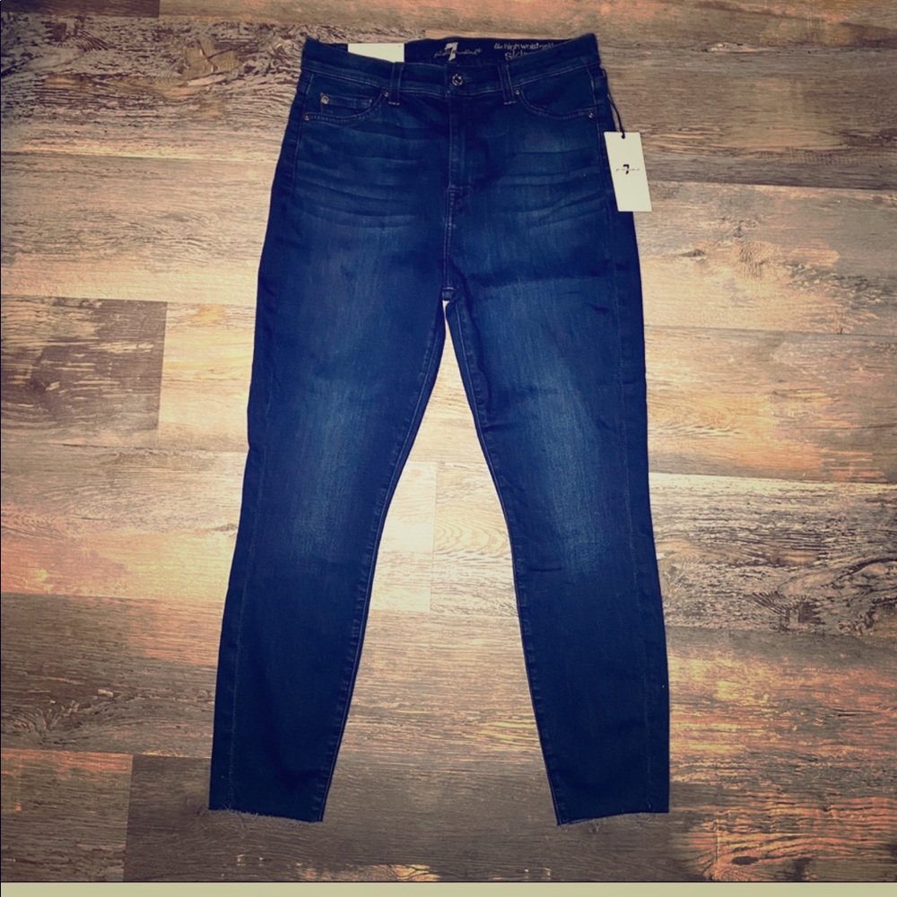 NWT 7 for all mankind High Waist Ankle Skinny Jean